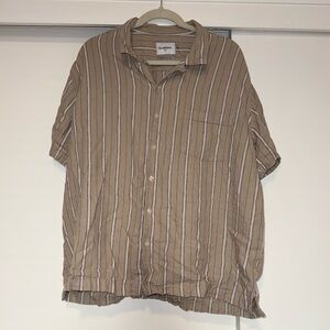 Goodfellow & Co Brown Striped Men's Shirt